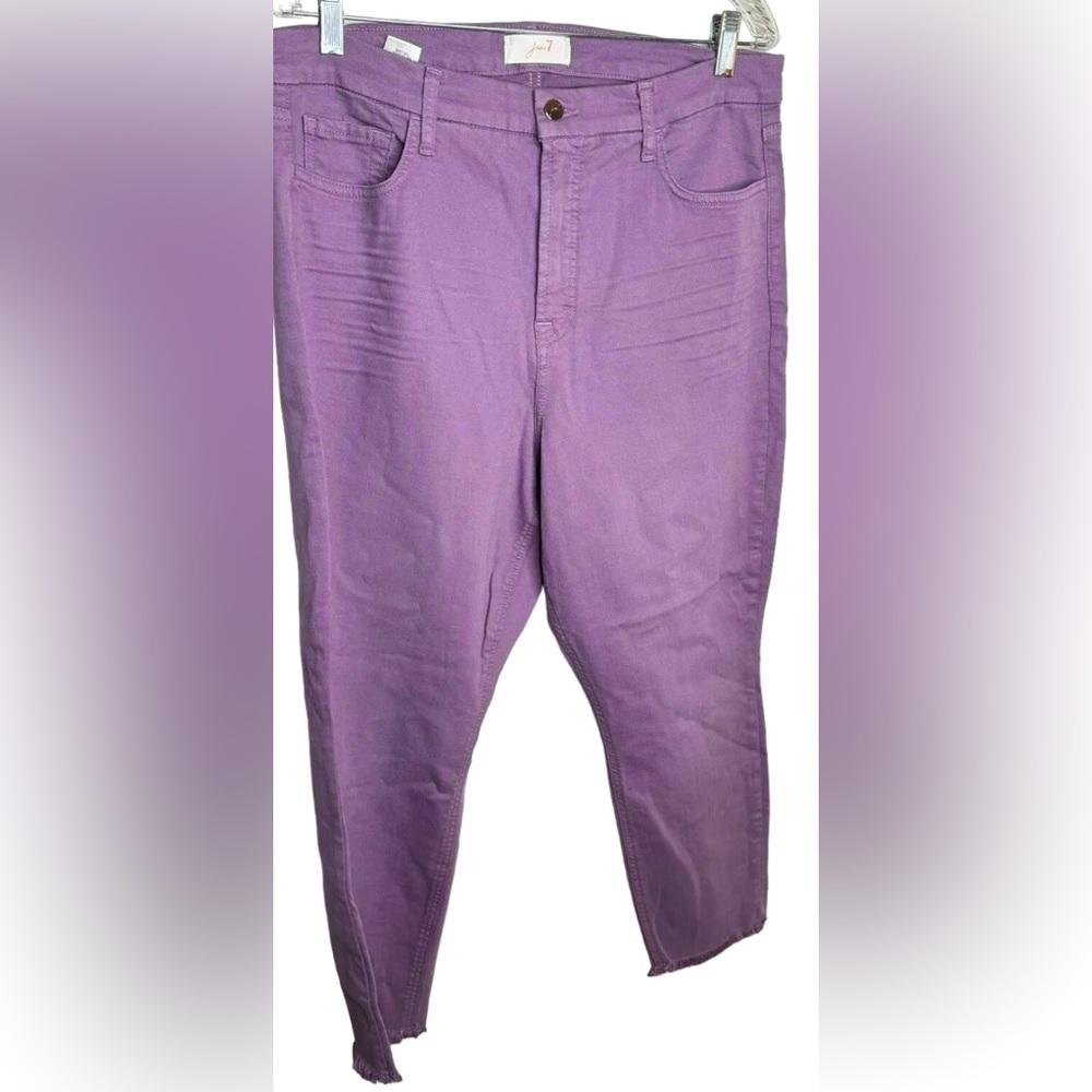 Jen 7 By 7 For All Mankind Women’s Ankle Lavender Jeans Size 24 Good Preown Cond